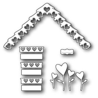 Poppystamps, Dies - Love Cottage Roof and Decor