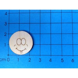 Petras Bastel-News, Crazy Button grinsend 22 mm 