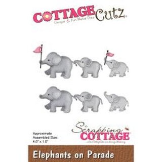 Cottage Cutz, Stanzschablone - Elephants On Parade