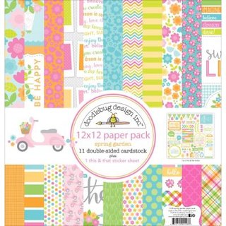 Doodlebug, Designpapier,  Spring Garden Paper Pack 12 x 12