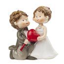 Miniaturen, Brautpaar mit Herz, ca. 7cm