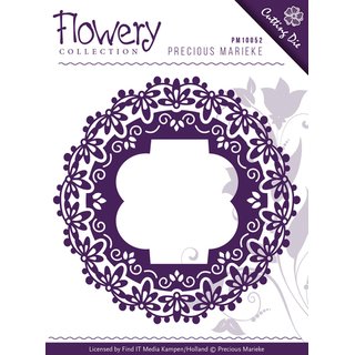 Precious Marieke, Stanzschablone, Flowery Collection - Fleur de lis Frames