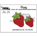 Crealies, Partz Nr. 25 - Erdbeeren 33x42 - 25x30mm