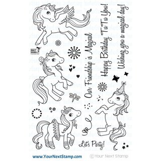 Your Next stamp, Clearstamp + Stanzen SET - Magical Ponies