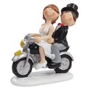 Miniaturen, Brautpaar auf Motorrad ca. 8,5cm
