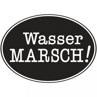 Rayher. Label Wasser Marsch!, 55x40mm, oval