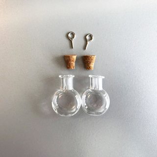 Hobby & Crafting Fun, Mini-Glasbehälter mit Kork und Aufhängung - 2 Stück