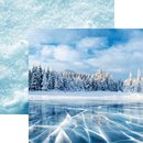 Reminisce, Designpapier, Snow Day - Blue Ice