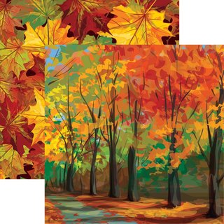 Reminisce, Designpapier, Autumn Splendor - Autumn Trail 