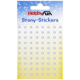 Hobbyfun, STONY-Sticker rund kristall 4mm-80St.