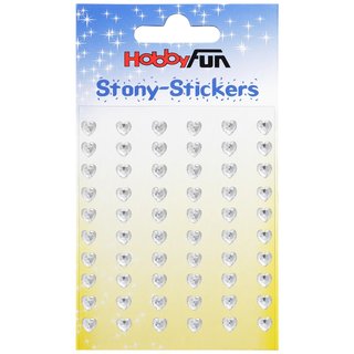 Hobbyfun, STONY-Sticker Herz kristall 6mm 