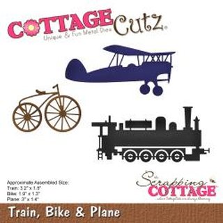 Cottage Cutz, Stanzschablone - Train, Bike & Plane 1.3 To 3.2