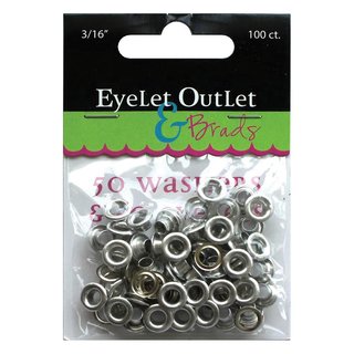 Eyelet Outlet, Eyelets - 3/16, 50 Eyelets, 50 Washers