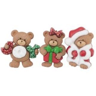 Dress It Up, Knpfe, A Beary Merry Christmas, 3 Stck