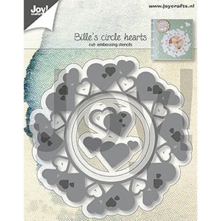 Joy! Cuttingschablone - Billes circle hearts
