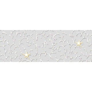 Ursus, Transparentpapier  White Line Glitter 180g/m2 - A4 - Ranken