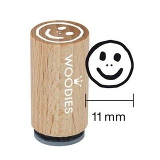 Woodies Holzstempel, Ø 11 mm, Smiley