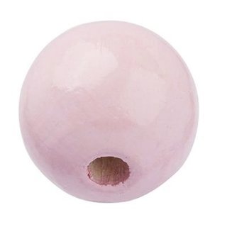 Hobbyfun, Schnulli-Holzperle 10 mm, 40 Stk.  rosa