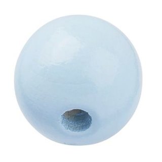 Hobbyfun, Schnulli-Holzperle 12 mm, 25 Stk.  hellblau