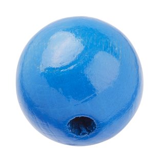 Hobbyfun, Schnulli-Holzperle 15 mm, 12 Stk.  blau