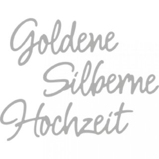Rayher, Stanzschablone - Silberne,Goldene Hochzeit, 6x2,6-7,4x2,3cm