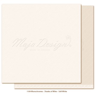 Maja Design, Designpapier, Miles Apart - MONOCHROMES - Soft white