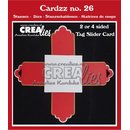 Crealies, Cardzz 2 of 4 sided tag slider card