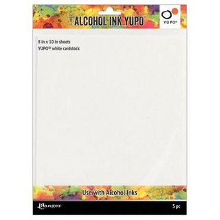 Ranger, Alcohol Ink Yupo Cardstock, wei, 8x10 - 5 Blatt