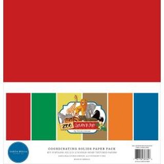 Carta Bella, Solid Cardstock 6er-Packung, Zoo Adventure 