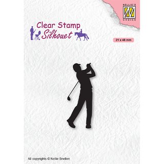 Nellies choice, Clearstamp - Golfer 21x48mm