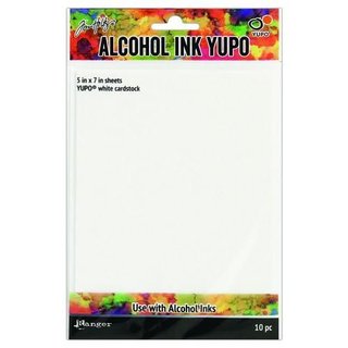 Ranger Alcohol Ink Yupo Paper White, 5x7, 10 Blatt