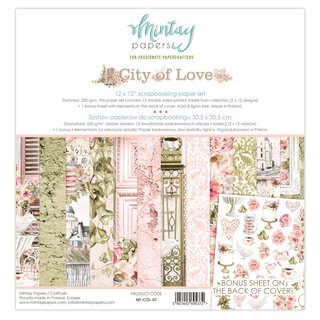 Mintay Papers, Paper Pad 12x12- City of Love