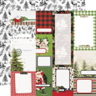 Simple Stories, Designpapier, Simple Vintage Christmas Lodge - Journal Elements