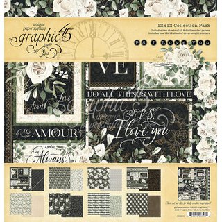 Graphic 45, Designpapier, P.S. I love you - Paper Pad 12x12