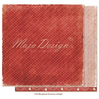 Maja Design, Scrapbookingpapier 30,5 x 30,5cm, Woodland Christmas - Delight