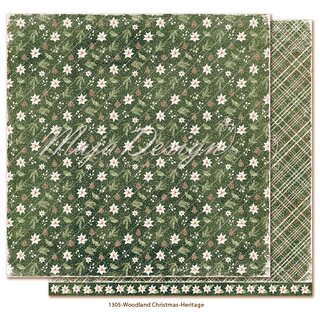 Maja Design, Scrapbookingpapier 30,5 x 30,5cm, Woodland Christmas - Heritage