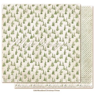 Maja Design, Scrapbookingpapier 30,5 x 30,5cm, Woodland Christmas - Firtree
