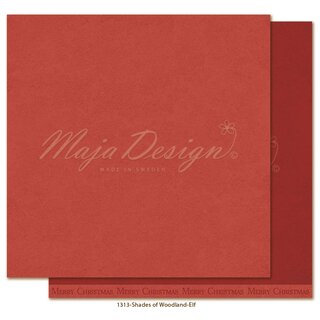 Maja Design, Scrapbookingpapier 30,5 x 30,5cm, MONOCHROMES Woodland Christmas - Elf