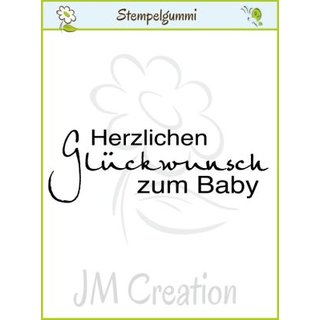 Jm Creation Stempelgummi unmontiert,  Herzlichen Glückwunsch zum Baby