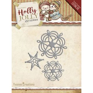 Yvonne Creations, Stanzschablone - Holly Jolly - Snowflake
