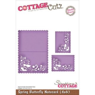 Cottage Cutz, Stanzschablone - Spring Butterfly Notecard