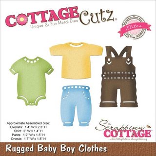 Cottage Cutz, Stanzschablone - Rugged Baby Boy Clothes