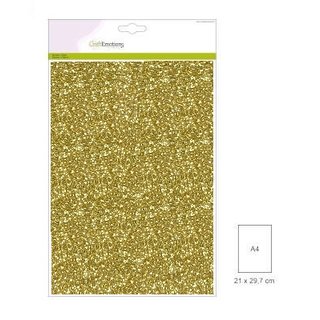 CraftEmotions, Glitterpapier 120gr - gold