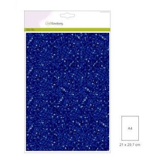 CraftEmotions, Glitterpapier 120gr - dunkelblau