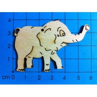 Petras Bastel-News, Elefantenbaby 40 mm mit 1 Loch
