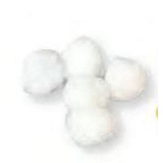 Marianne Hobby, Pompons wei 2,5 cm - 25 Stck