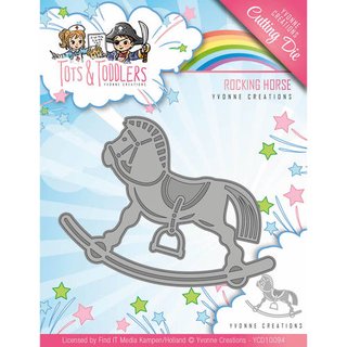Yvonne Creations, Stanzschablone - Tots and Toddlers -  Rocking Horse